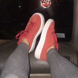 Red Platform Puma Sneakers